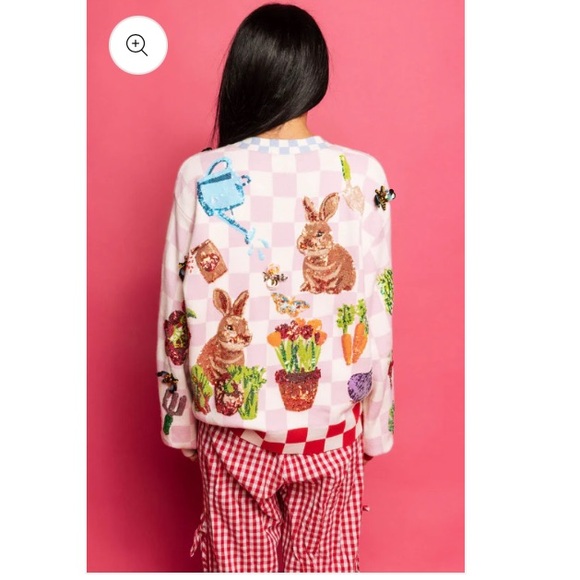 Queen of sparkles spring bunny embellished cardigan - Picture 11 of 12